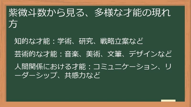 紫微斗数から見る、多様な才能の現れ方
