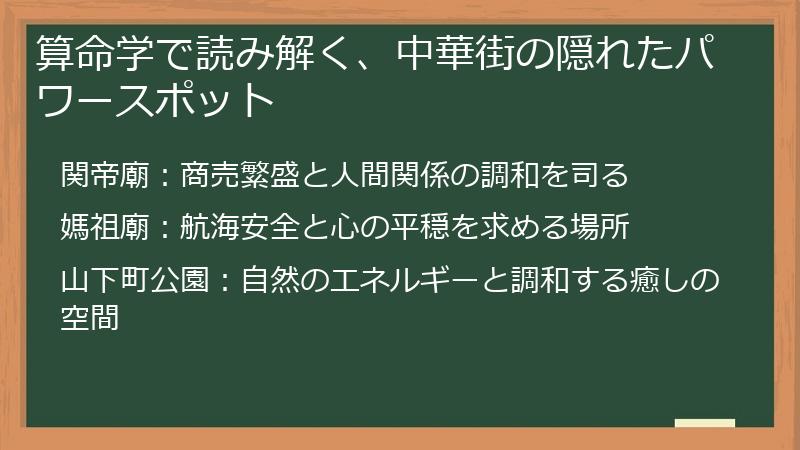 算命学で読み解く、中華街の隠れたパワースポット