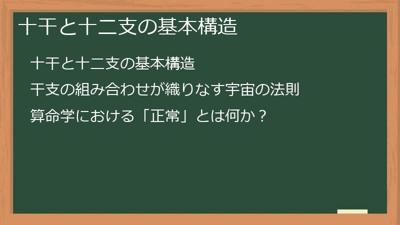 十干と十二支の基本構造