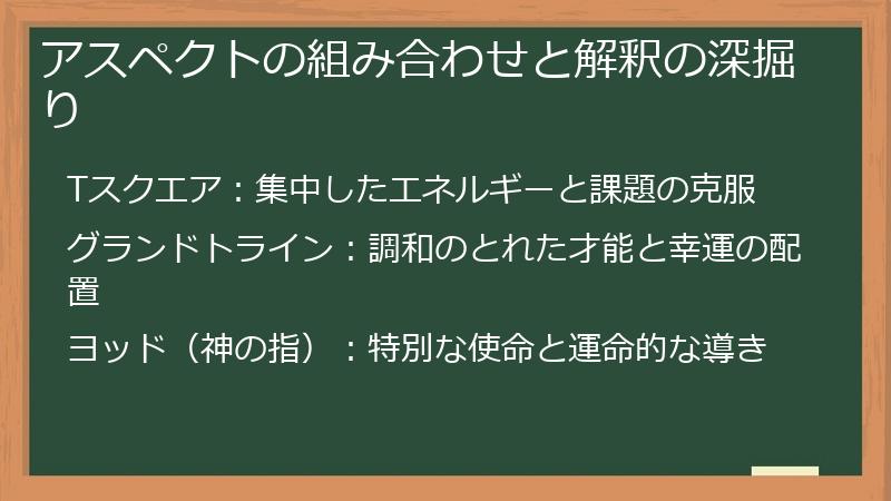 アスペクトの組み合わせと解釈の深掘り