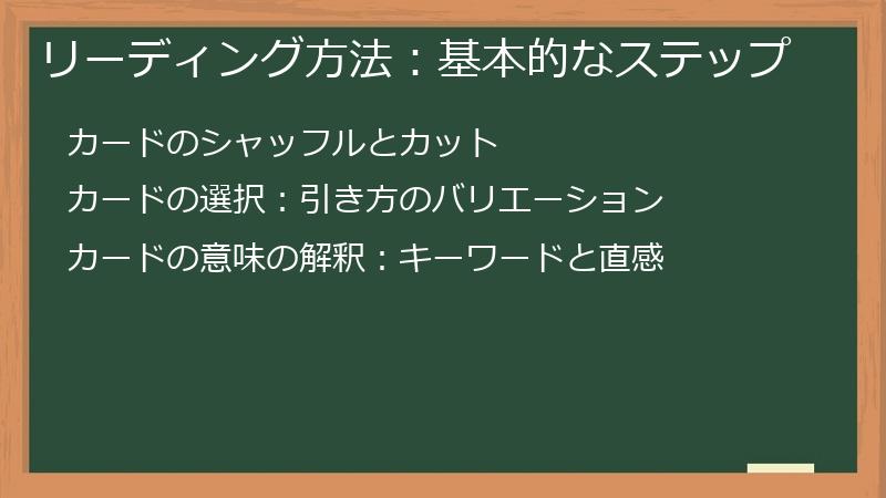 リーディング方法：基本的なステップ