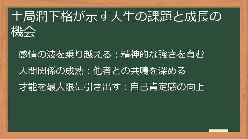 土局潤下格が示す人生の課題と成長の機会