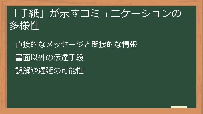 「手紙」が示すコミュニケーションの多様性