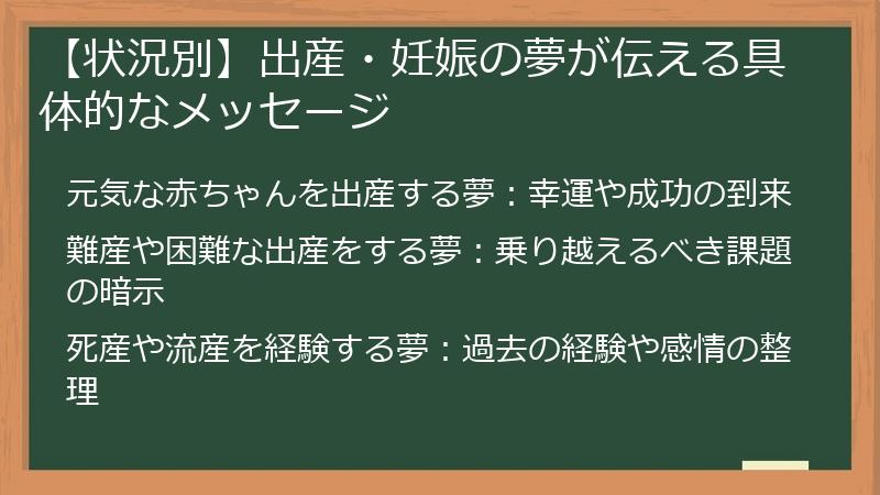 【状況別】出産・妊娠の夢が伝える具体的なメッセージ