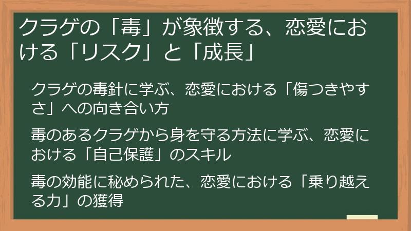 クラゲの「毒」が象徴する、恋愛における「リスク」と「成長」