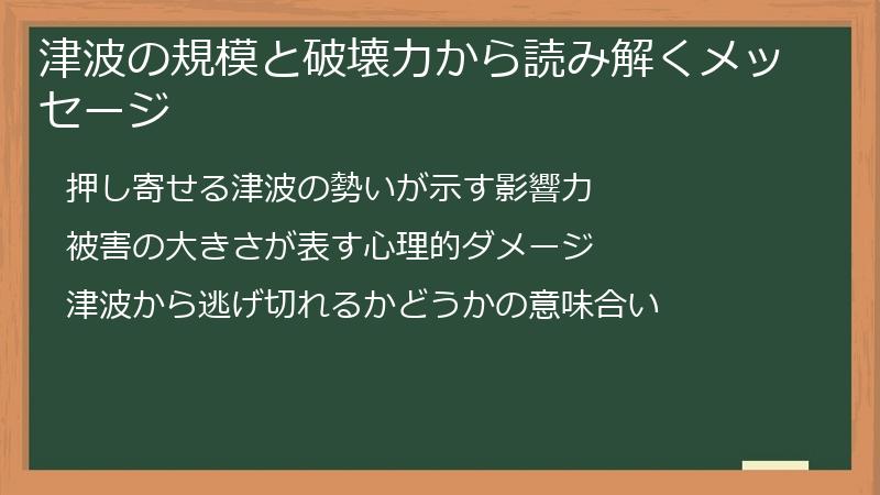 津波の規模と破壊力から読み解くメッセージ