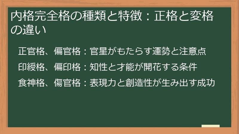内格完全格の種類と特徴：正格と変格の違い