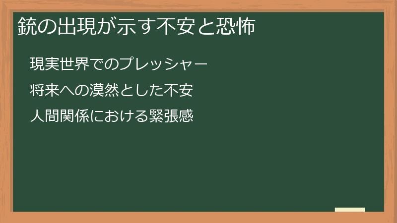 銃の出現が示す不安と恐怖