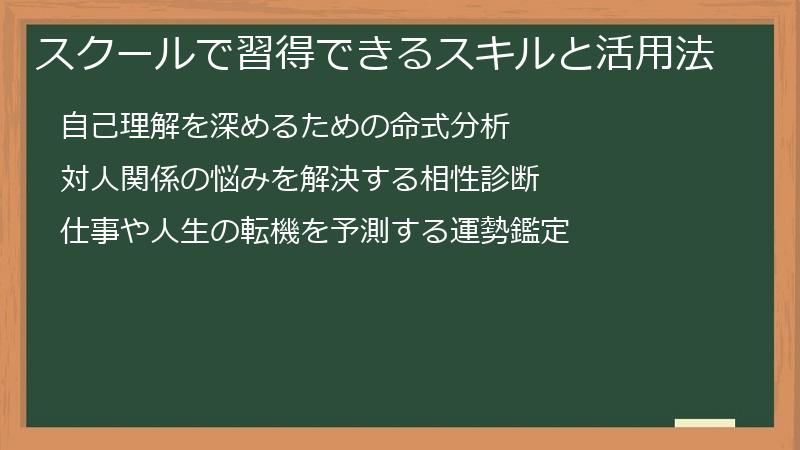 スクールで習得できるスキルと活用法