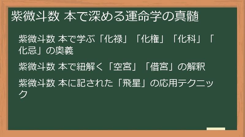 紫微斗数 本で深める運命学の真髄