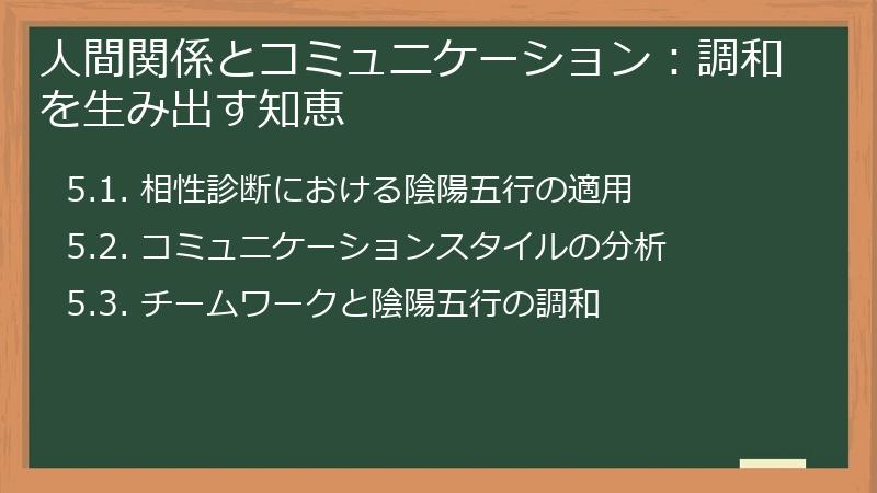 人間関係とコミュニケーション：調和を生み出す知恵