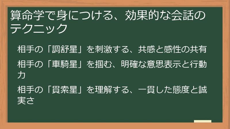 算命学で身につける、効果的な会話のテクニック