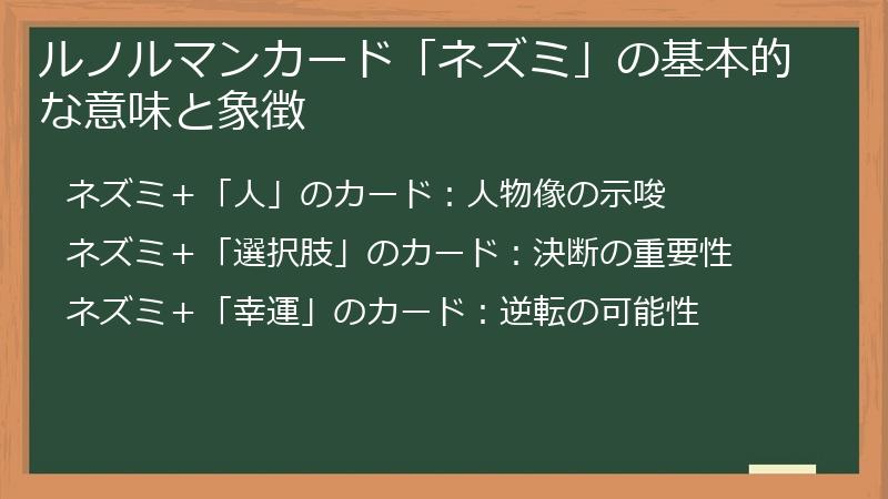 ルノルマンカード「ネズミ」の基本的な意味と象徴