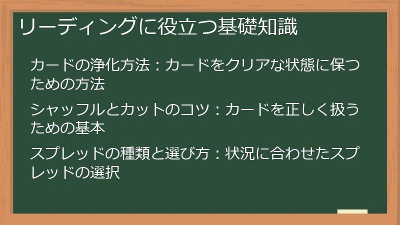リーディングに役立つ基礎知識