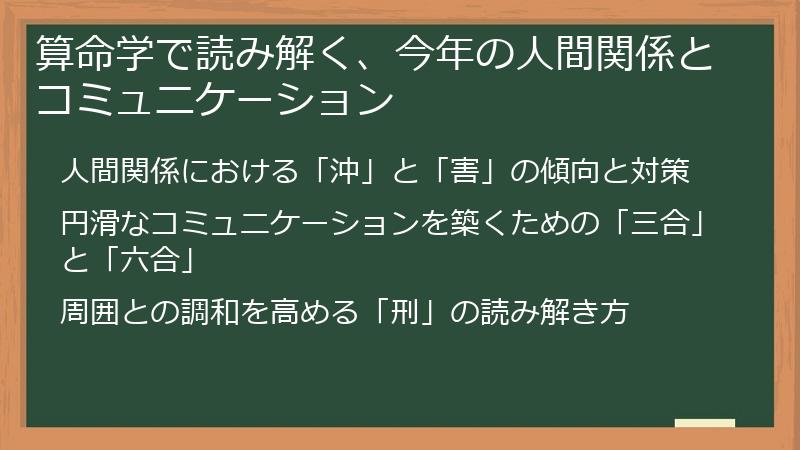 算命学で読み解く、今年の人間関係とコミュニケーション