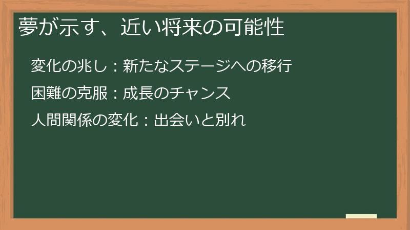 夢が示す、近い将来の可能性