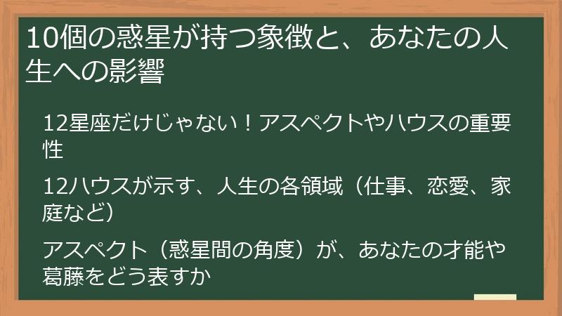 10個の惑星が持つ象徴と、あなたの人生への影響
