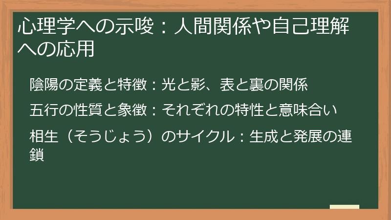 心理学への示唆:人間関係や自己理解への応用
