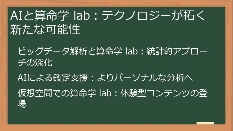 AIと算命学 lab:テクノロジーが拓く新たな可能性