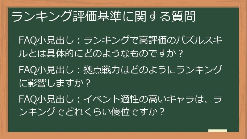 ランキング評価基準に関する質問