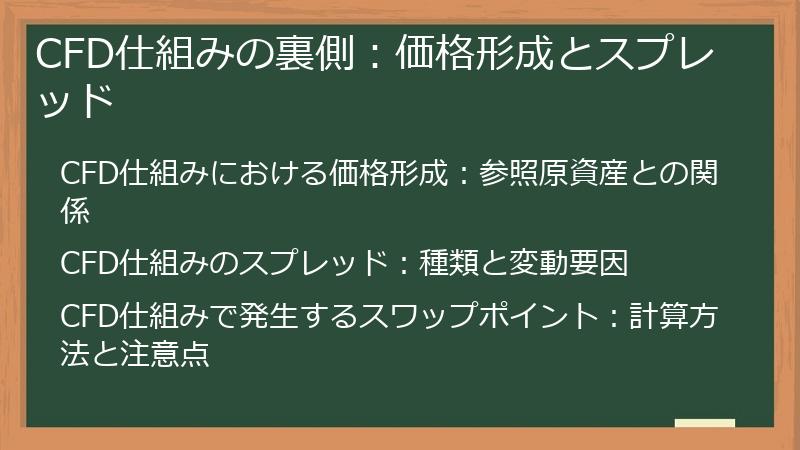 CFD仕組みの裏側：価格形成とスプレッド