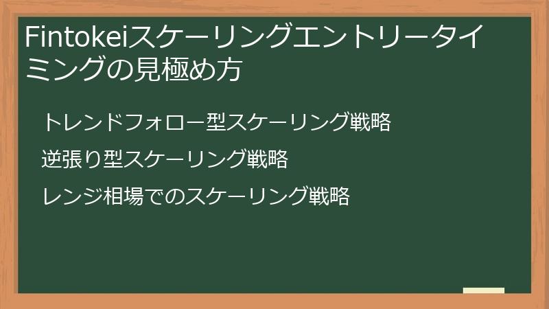 Fintokeiスケーリングエントリータイミングの見極め方
