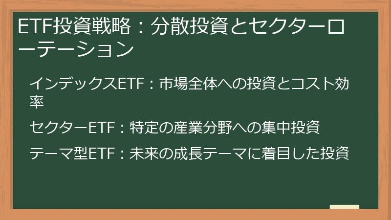 ETF投資戦略：分散投資とセクターローテーション