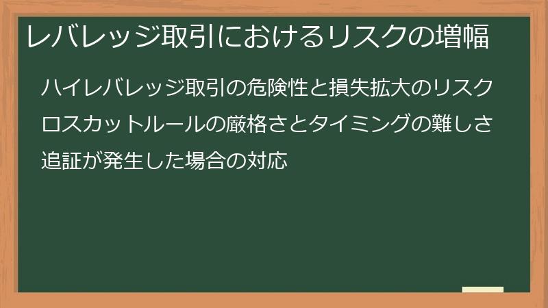 レバレッジ取引におけるリスクの増幅