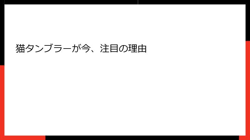 猫タンブラーが今、注目の理由