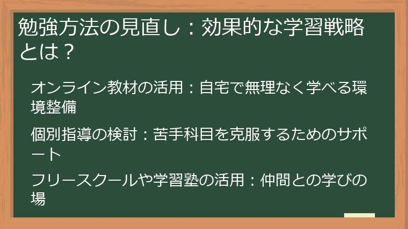 勉強方法の見直し：効果的な学習戦略とは？