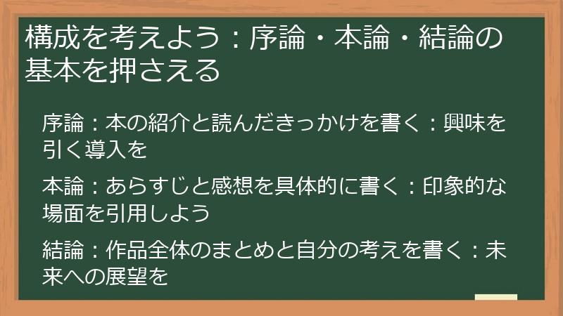 構成を考えよう：序論・本論・結論の基本を押さえる