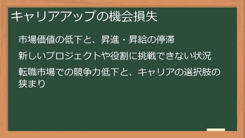 キャリアアップの機会損失