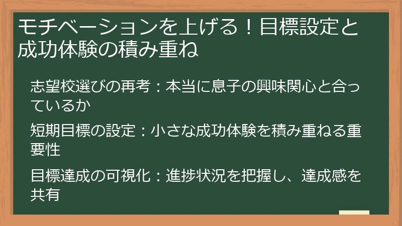 モチベーションを上げる！目標設定と成功体験の積み重ね