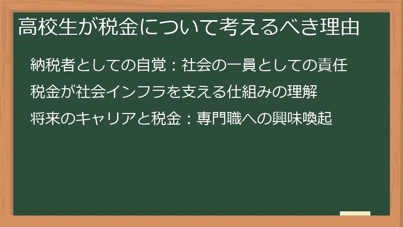 高校生が税金について考えるべき理由