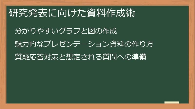 研究発表に向けた資料作成術