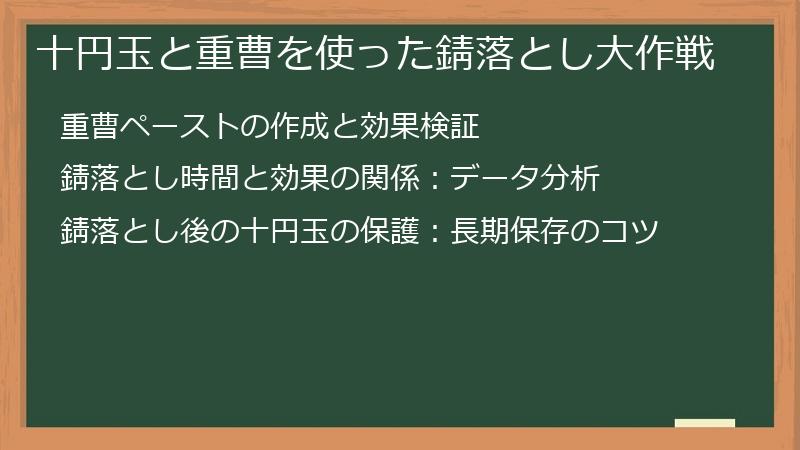 十円玉と重曹を使った錆落とし大作戦