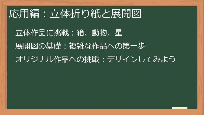 応用編：立体折り紙と展開図