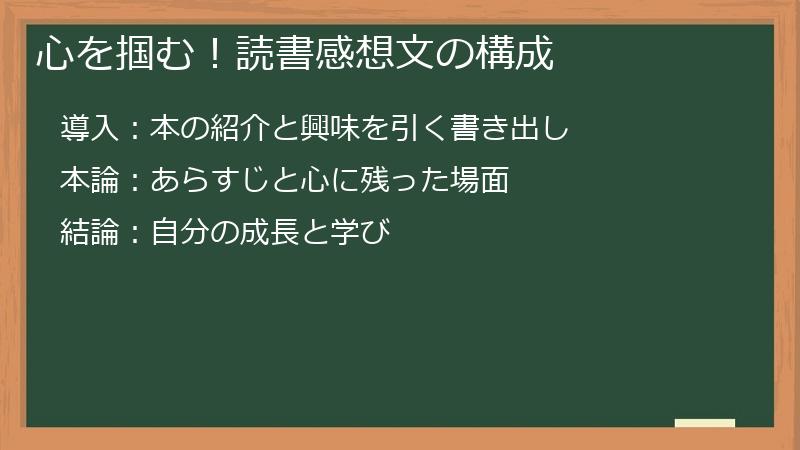 心を掴む！読書感想文の構成