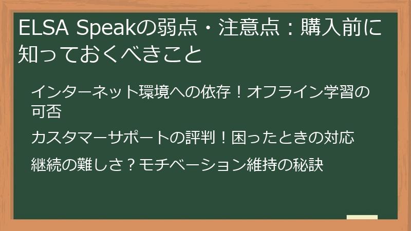 ELSA Speakの弱点・注意点：購入前に知っておくべきこと