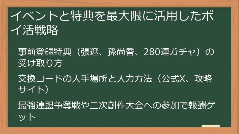 イベントと特典を最大限に活用したポイ活戦略