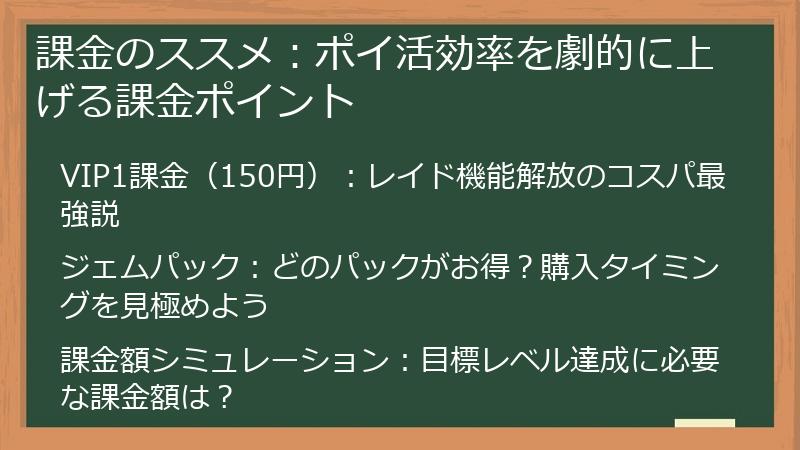 課金のススメ：ポイ活効率を劇的に上げる課金ポイント
