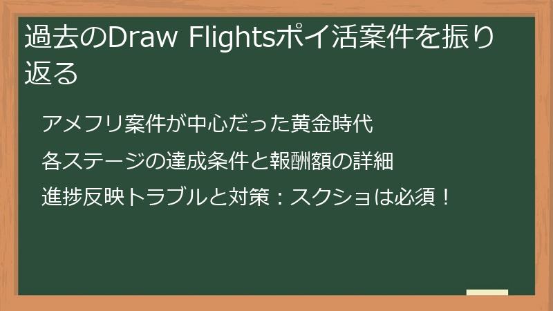 過去のDraw Flightsポイ活案件を振り返る