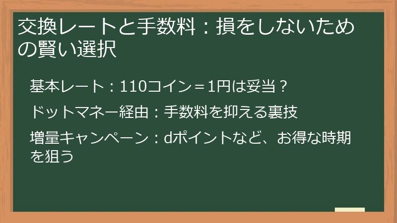交換レートと手数料：損をしないための賢い選択