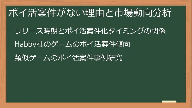 ポイ活案件がない理由と市場動向分析