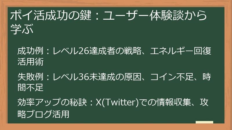 ポイ活成功の鍵：ユーザー体験談から学ぶ