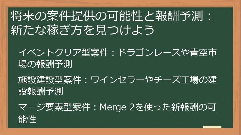 将来の案件提供の可能性と報酬予測：新たな稼ぎ方を見つけよう