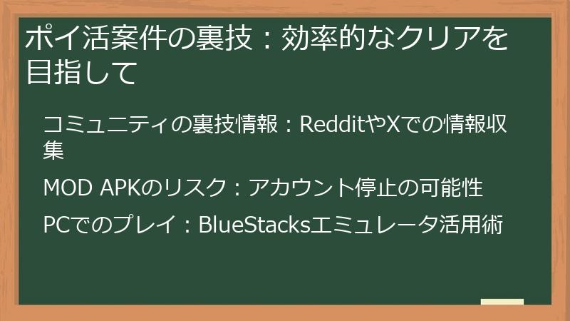 ポイ活案件の裏技:効率的なクリアを目指して