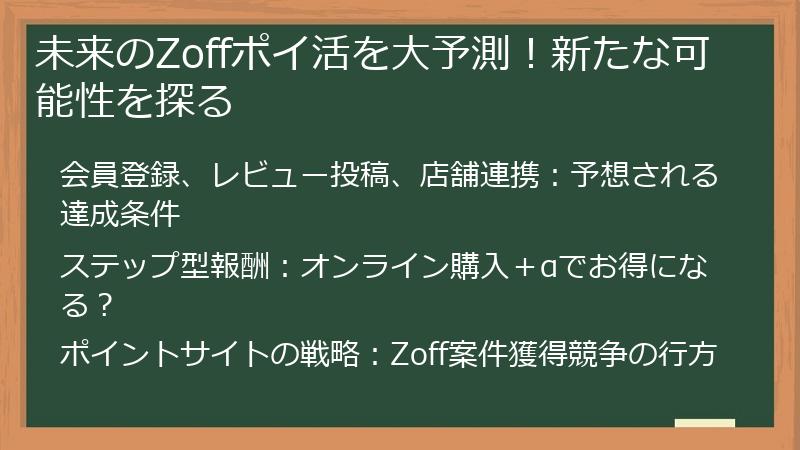 未来のZoffポイ活を大予測！新たな可能性を探る