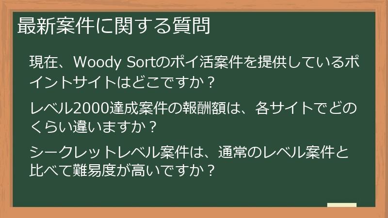 最新案件に関する質問