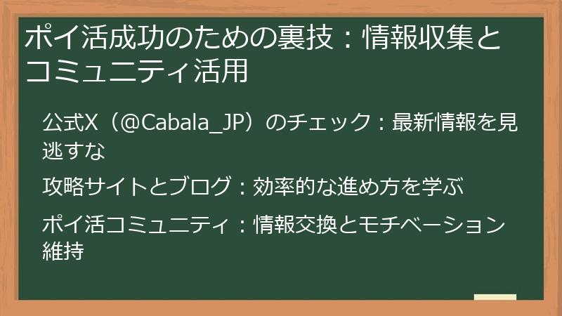 ポイ活成功のための裏技:情報収集とコミュニティ活用